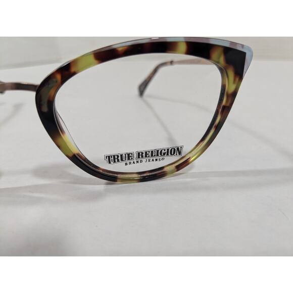 True Religion Eyeglasses Frames Size 53 - 19 - 140 Yellow Tortoise Eye Frame - Picture 2 of 6
